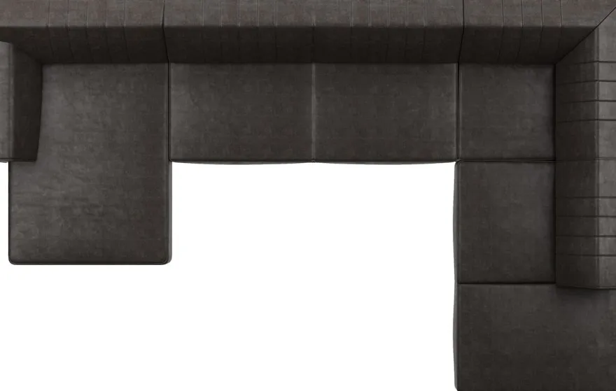 Zembla, Longchair links - 2,5 zits zonder armen - hoek - ottomane small rechts